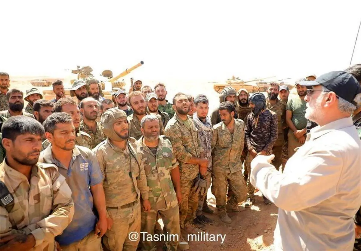 پوشش متفاوت سردار قاآنی در سوریه + ببینید 