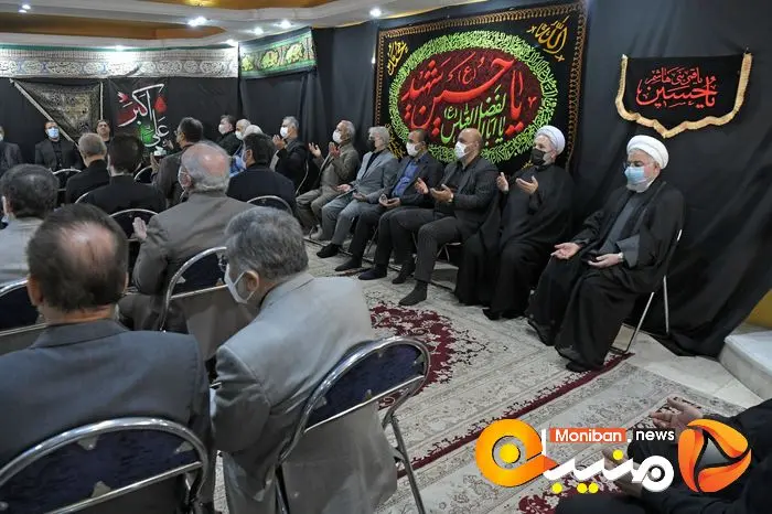 مراسم عزاداری سیدالشهدا به میزبانی حسن روحانی با حضور لاریجانی و جهانگیری