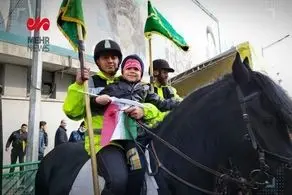 حضور تیپ اسب سوار یگان ویژه در خیابان+ببینید 