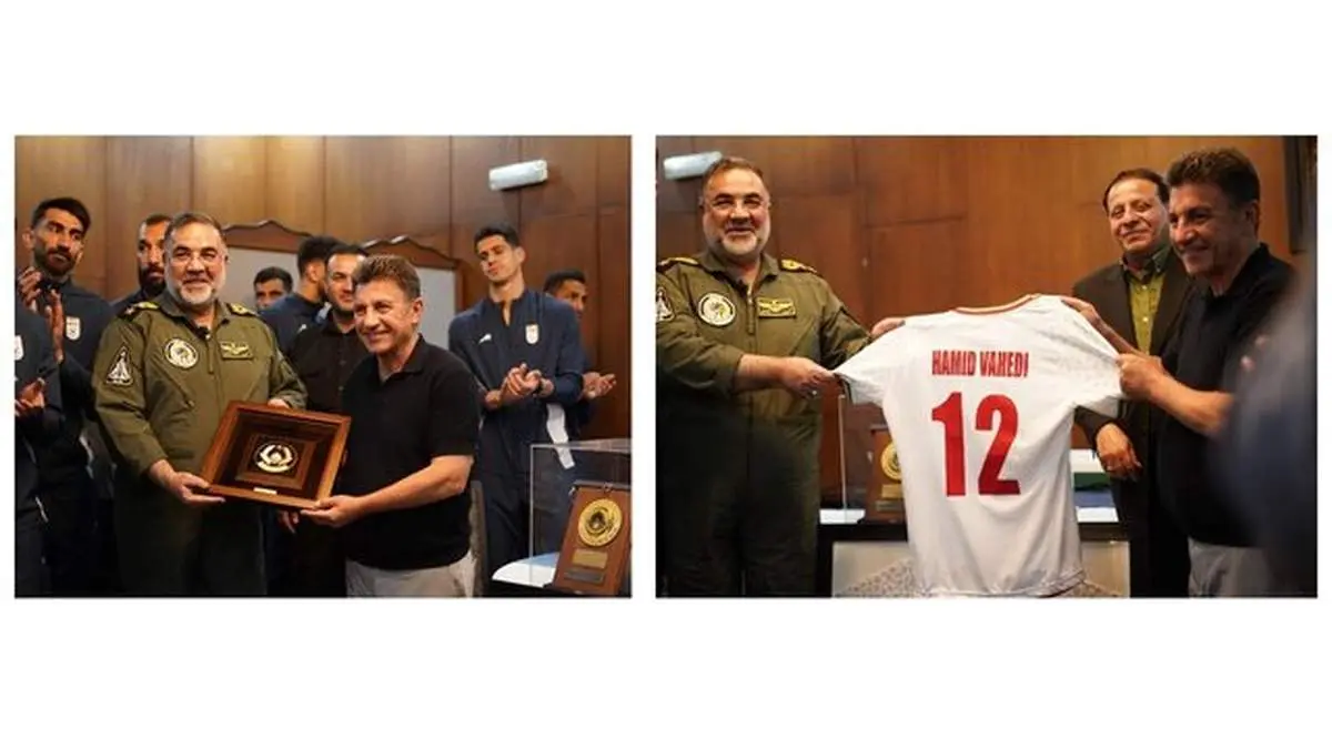 فرمانده ارتش در جمع فوتبالیستها