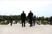 دیدار پزشکیان و علی‌اف با چشم اندازی از ساحل خزر 