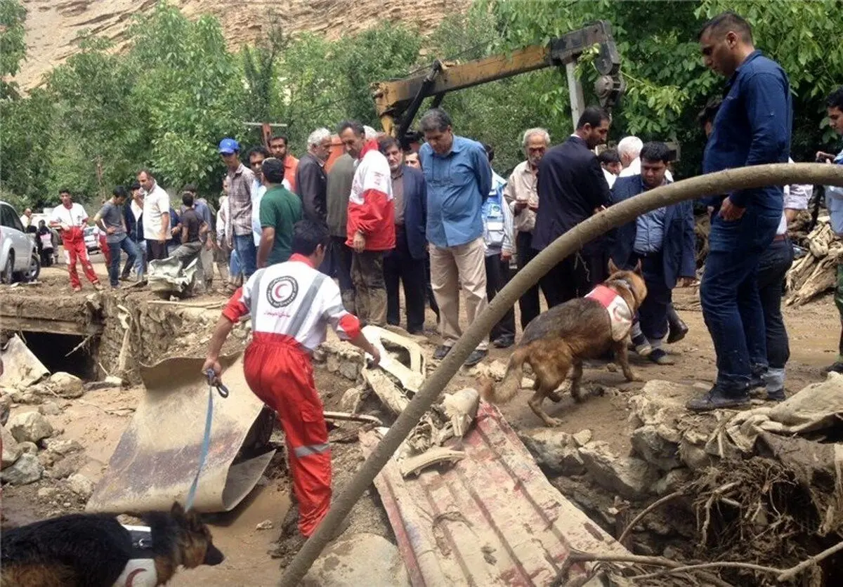 پیدا شدن پیکر یکی از مفقودین سیل جاده چالوس