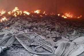 جزییات آتش‌سوزی کارخانه چینی شهرک توس

