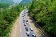 ترافیک سنگین ۴ کیلومتری در  محور کندوان