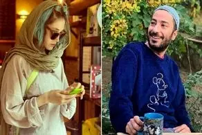 آقا و خانم بازیگر با این تیپ زننده و جنجالی همه را شوکه کردند/ لباس پلنگی بر تن نوید محمدزاده و فرشته حسینی!+ عکس باورنکردنی