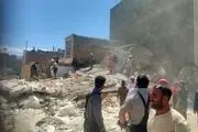 ریزش ساختمان ۳ طبقه در پاکدشت