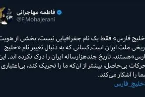 کسانی که به دنبال تغییر نام «خلیج فارس»هستند، تاریخ چندهزارساله ایران را درک نکرده اند 